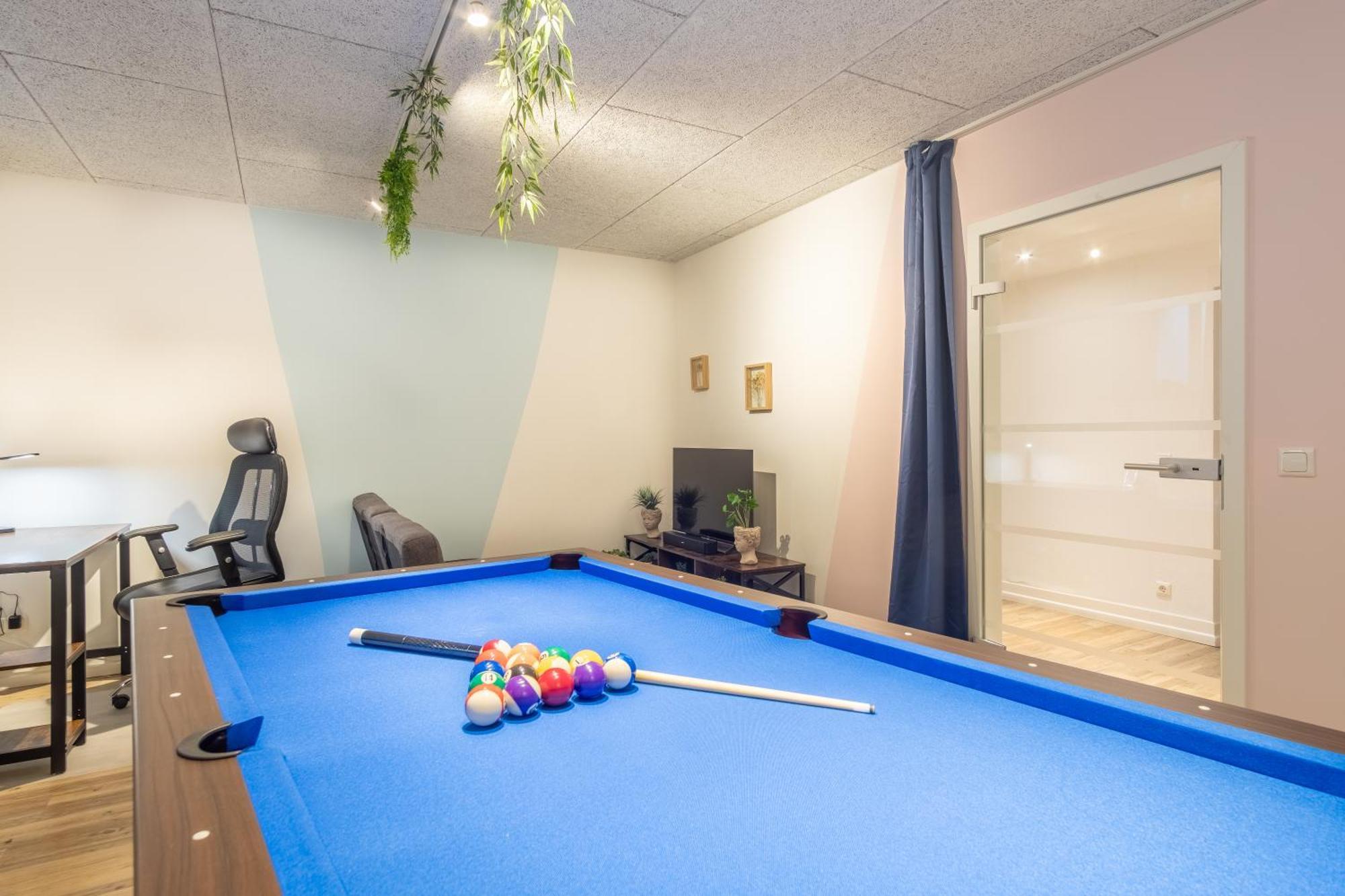 라이프치히 Pool Table Heaven, Workstation, 4K Tv, Netflix 아파트 외부 사진