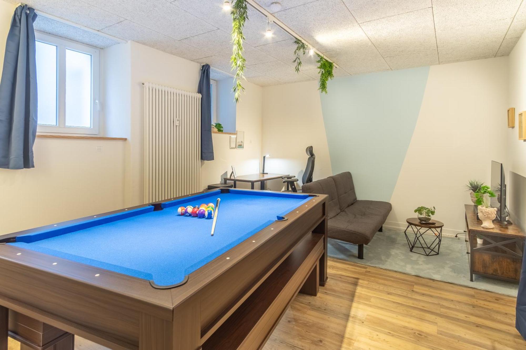 라이프치히 Pool Table Heaven, Workstation, 4K Tv, Netflix 아파트 외부 사진